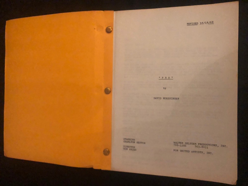 "PRO" VINTAGE MOVIE SCRIPT by David Moessinger [Vintage]