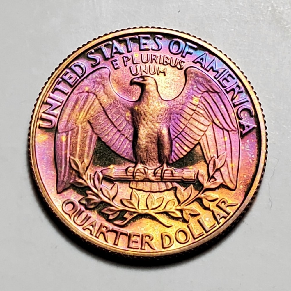 TONED 1982 S WASHINGTON QUARTER PROOF UNC #C5961