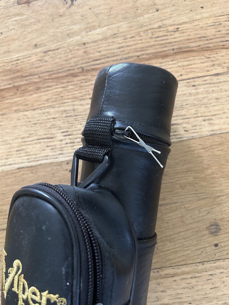 Viper Q-Vault Cue Stick Case No Strap Light Stain Zipper Pull Missing
