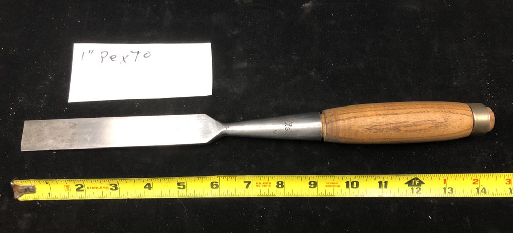 PEXTO 1" Bevel Edge Socket Chisel Hardwood Handle STAINLESS Striking Ring