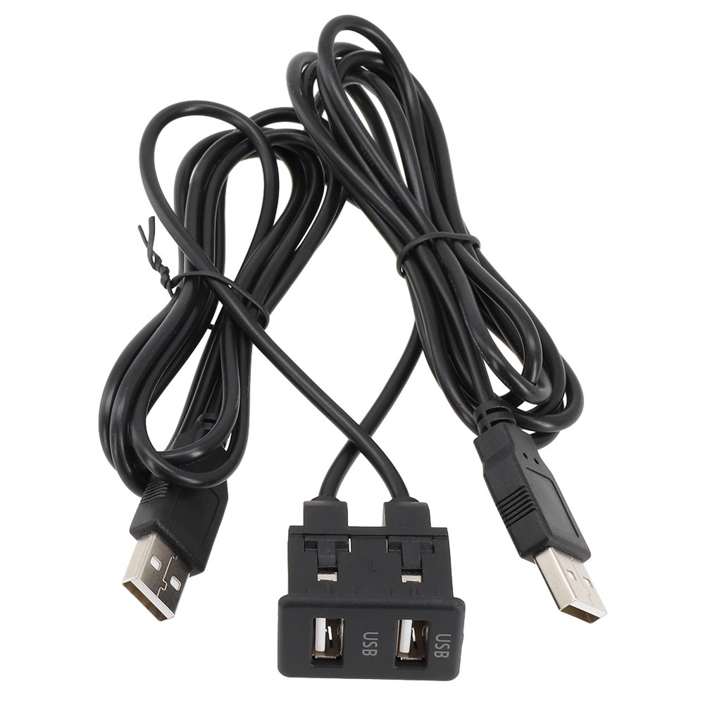 150CM Car  for DASH Flush Mount AUX USB Port Panel Dual USB Extension
