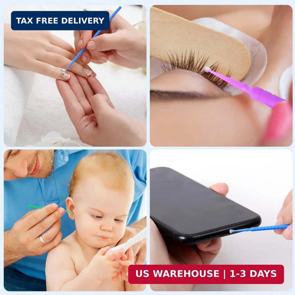 JMU 400pcs Dental Micro Applicators Brushes Regular, Disposable Microswabs