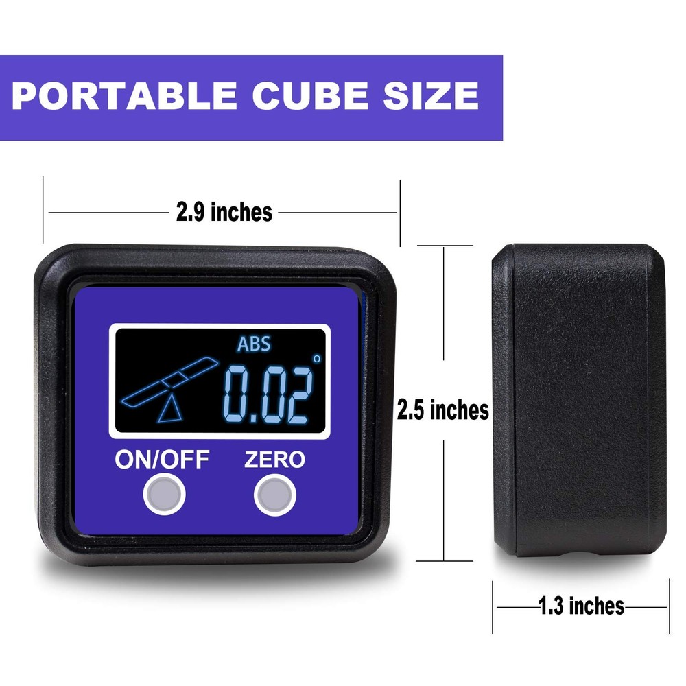 Digital Angle Gauge Protractor Inclinometer Level Box with Magnetic Base