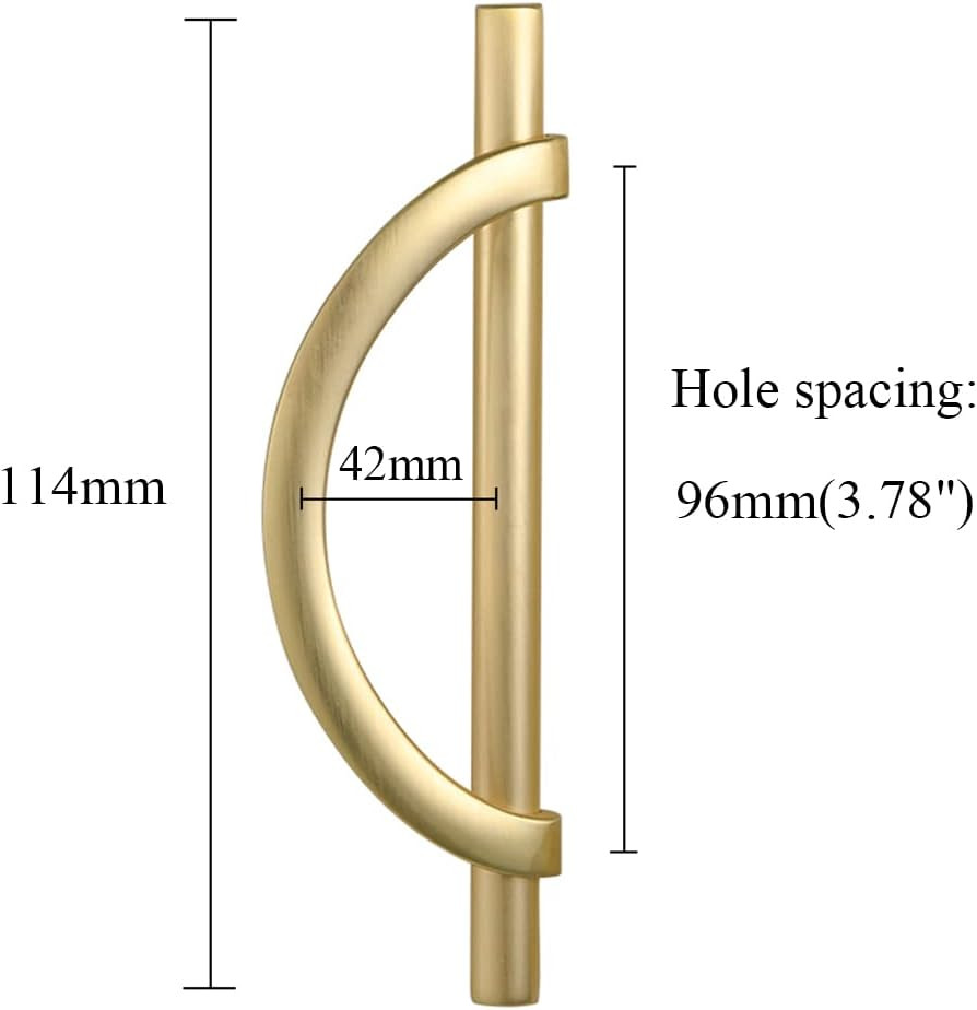 Brushed Gold Cabinet Pulls Drawer Pulls, Half Moon Shape Cabinet Pulls Gold Dres