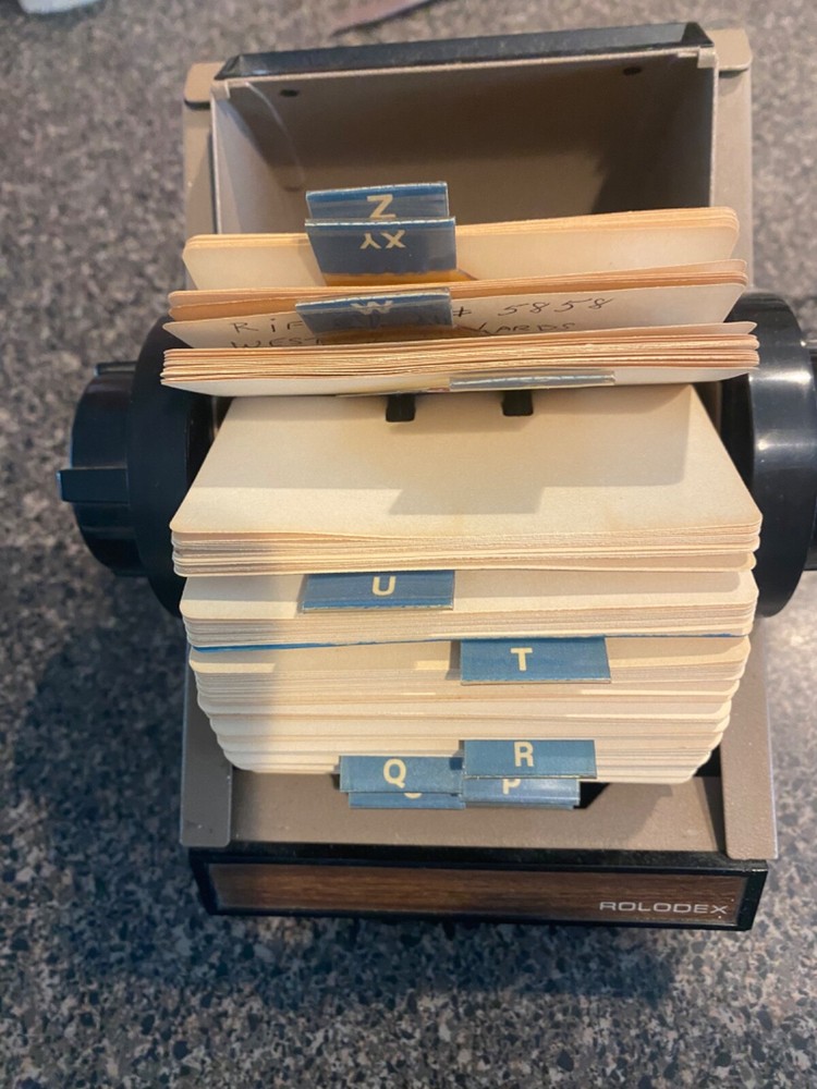 rolodex metal vintage