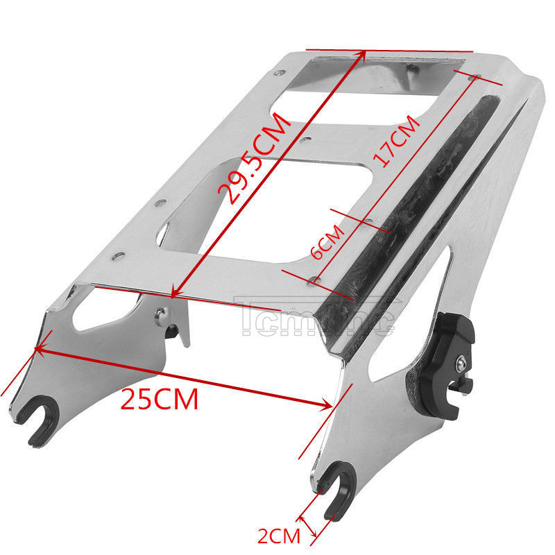 Chopped Trunk Backrest Mount Rack Fit For Harley Electra Glide 09-2013