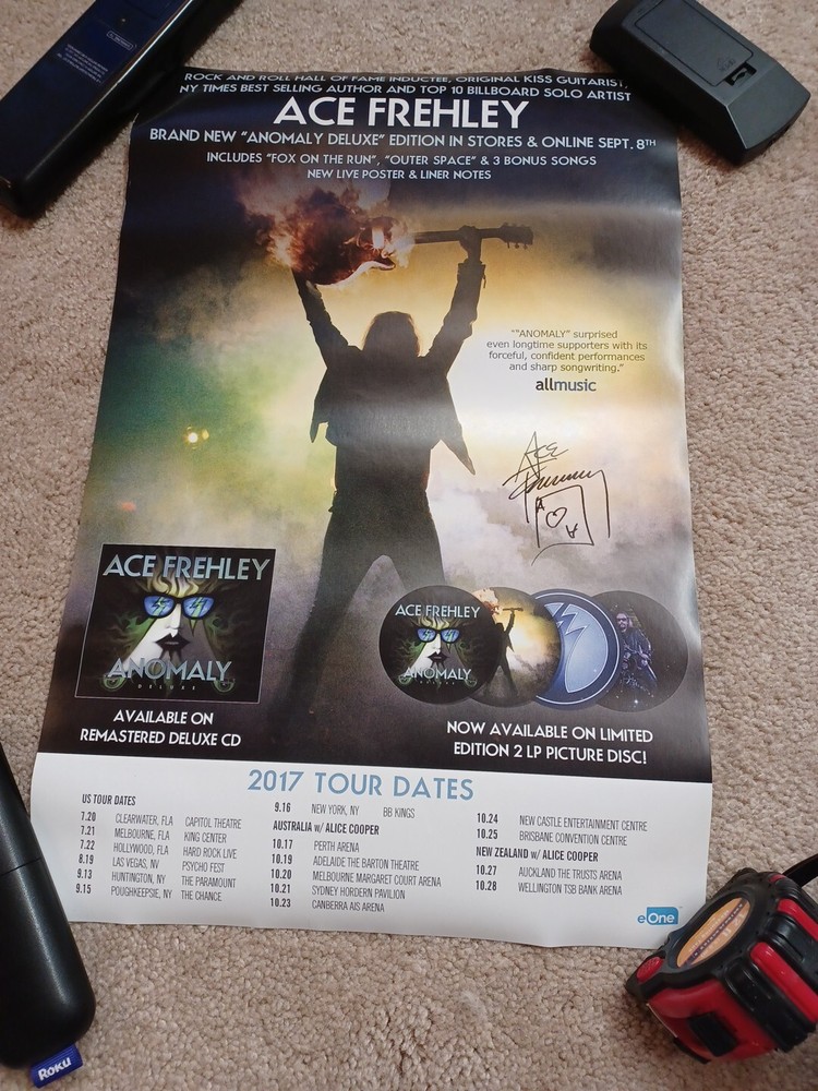ACE FREHLEY Autographed Anomaly Poster