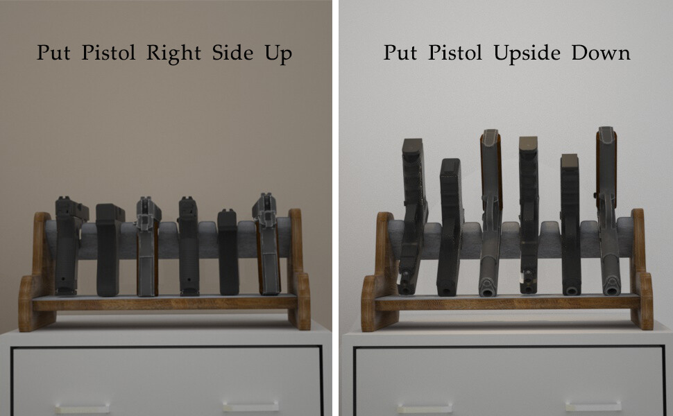 Gun Pistol Rack Firearm Handgun Display Holder Cabinet Storage Safe Organizer US