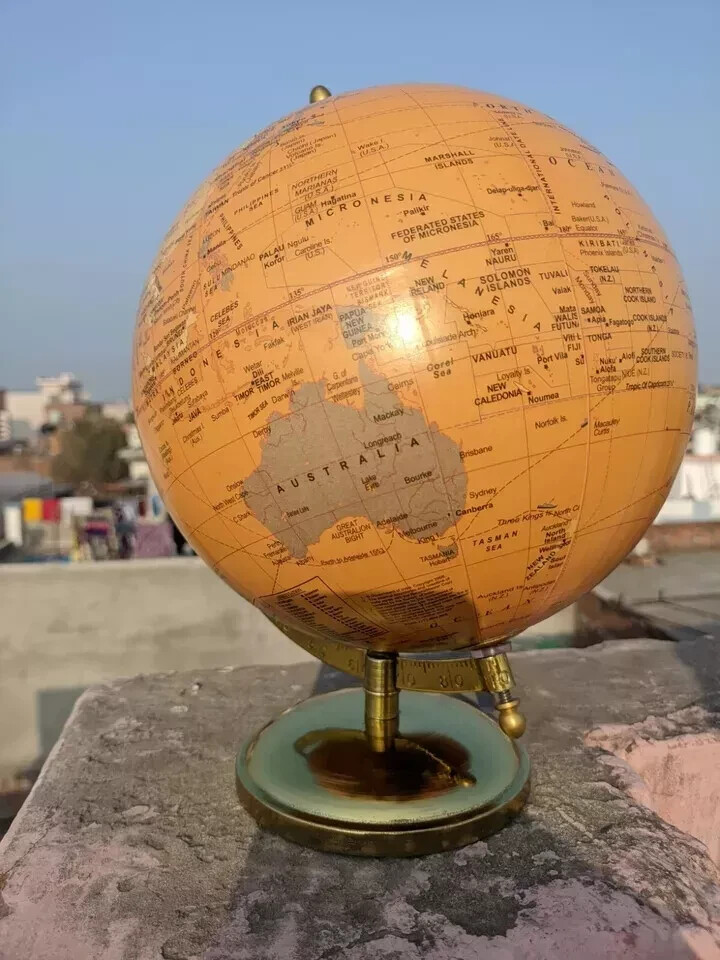 Nautical Maritime World Map Globe Sphere Celestial Globe Marine Tabletop Decor