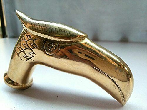 Vintage Solid Brass eagle Head Cane Handle for Walking Stick handmade design