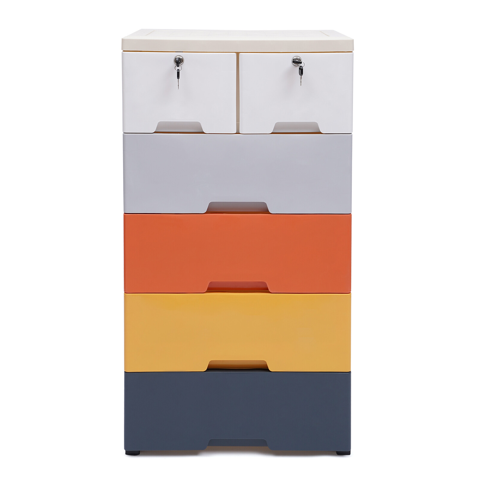 Large Capacity Free Standing Wardrobe Cabinet Clothes Plastic Cupboard 6 Drawers