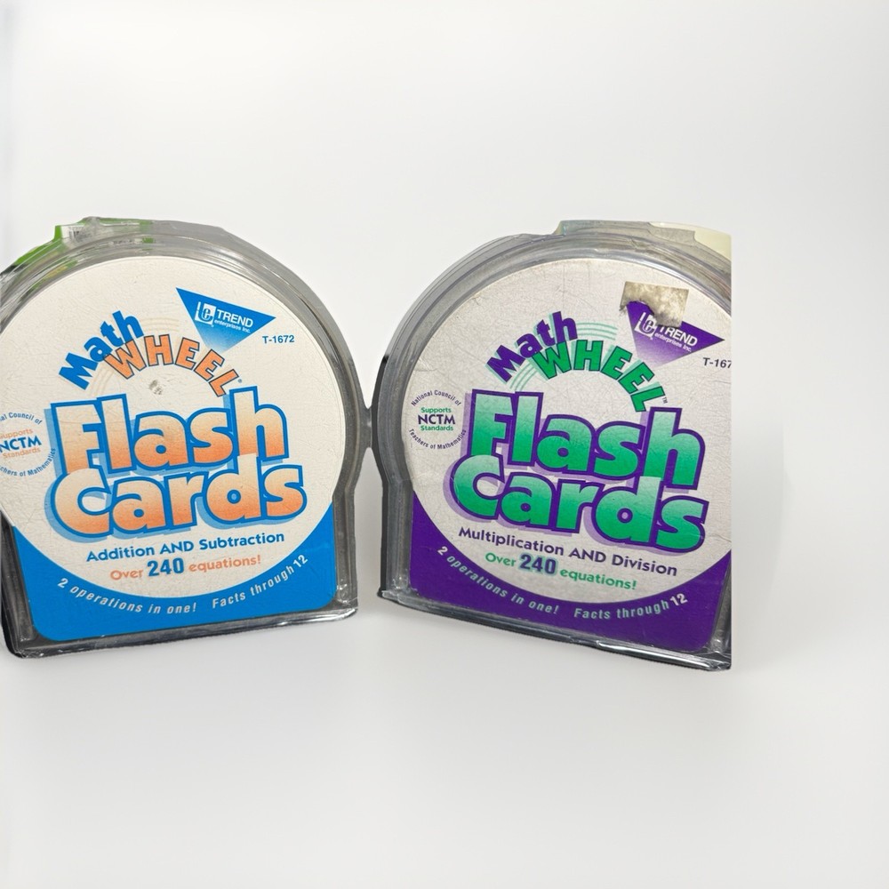 Math Wheel Flash Card Bundle Addition Subtraction Multiplication Division