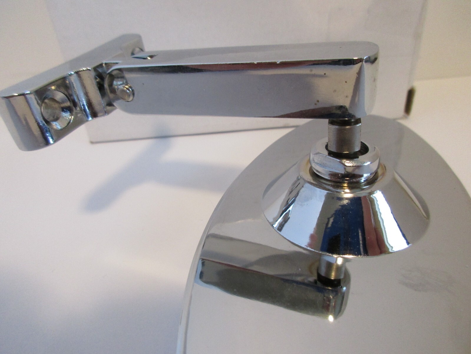 CHROME REAR VIEW MIRROR OVAL BOLT ON UNIVERSAL CUSTOM CLASSIC HOT ROD #6616