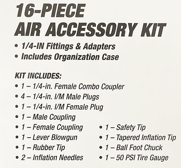 Hyper Tough 16-Piece ACCESSORY STARTER KIT AIR TOOL 1/4" COMPRESSOR PLUG COUPLER