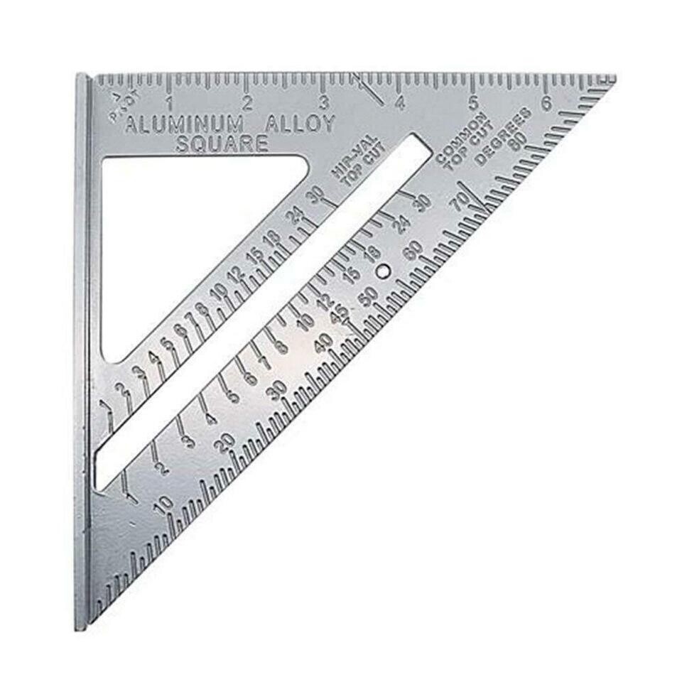 US 7-inch Measuring Triangular Ruler, Speed Square Layout Tool Protractor