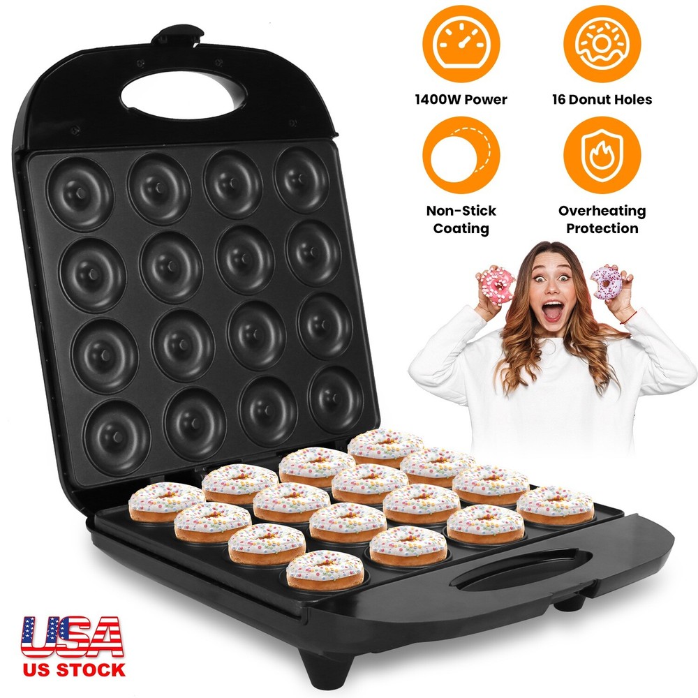 16 Holes Mini Donut Maker Machine 60Hz Doughnut Maker Pancake Maker for Breakfas
