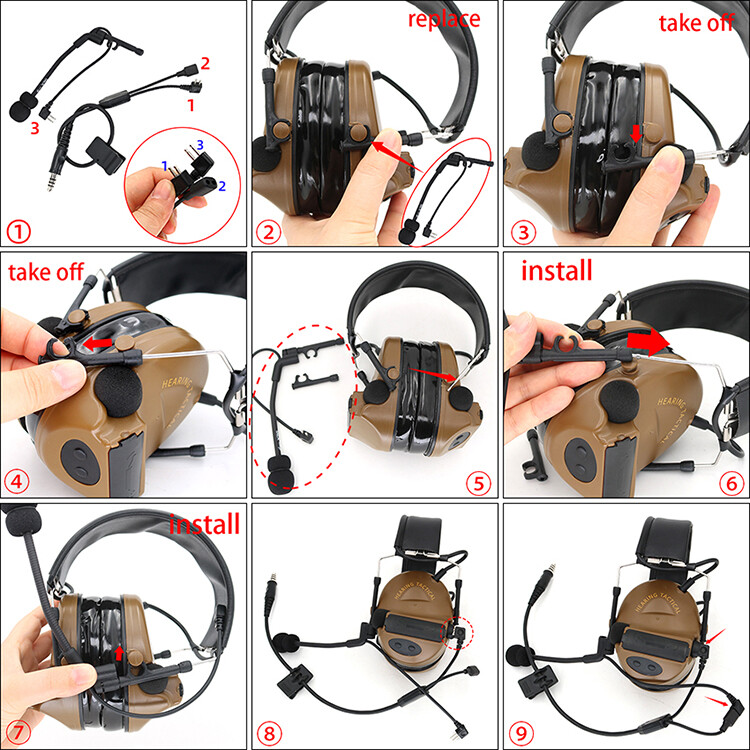 Y Cable for Tactical Noise Reduction Headset IPSC Version Comtac I II III