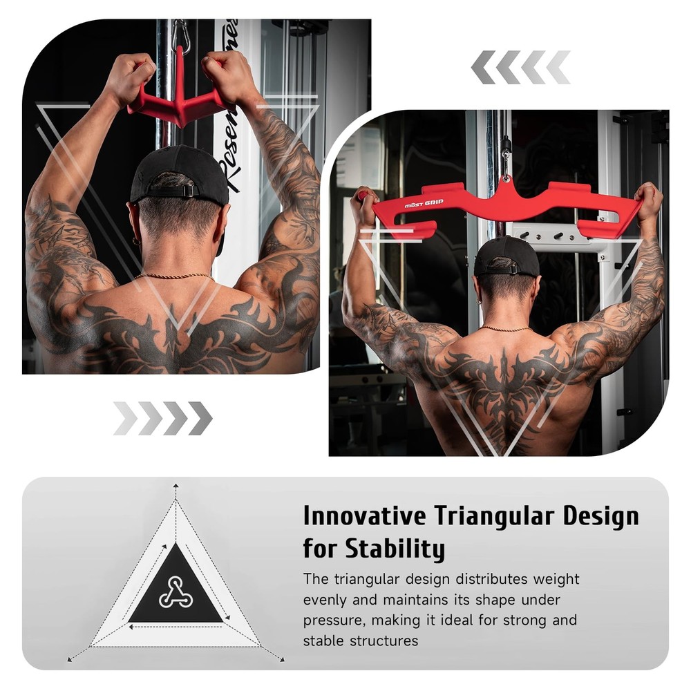 LAT Pull Down Bars Set, Triangular Stability LAT Pulldown Attachments with 8 ...