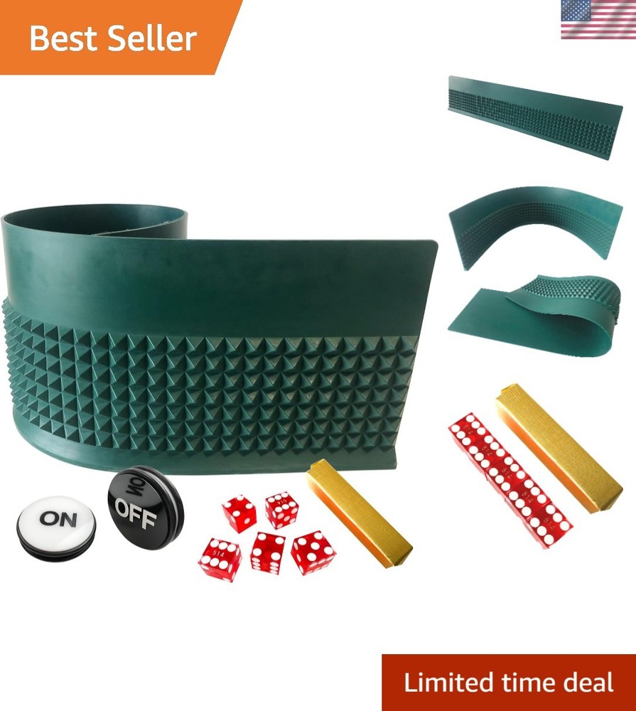 Deluxe Craps Table Top Set with Diamond Bumper, AAA Precision Dice, and Button