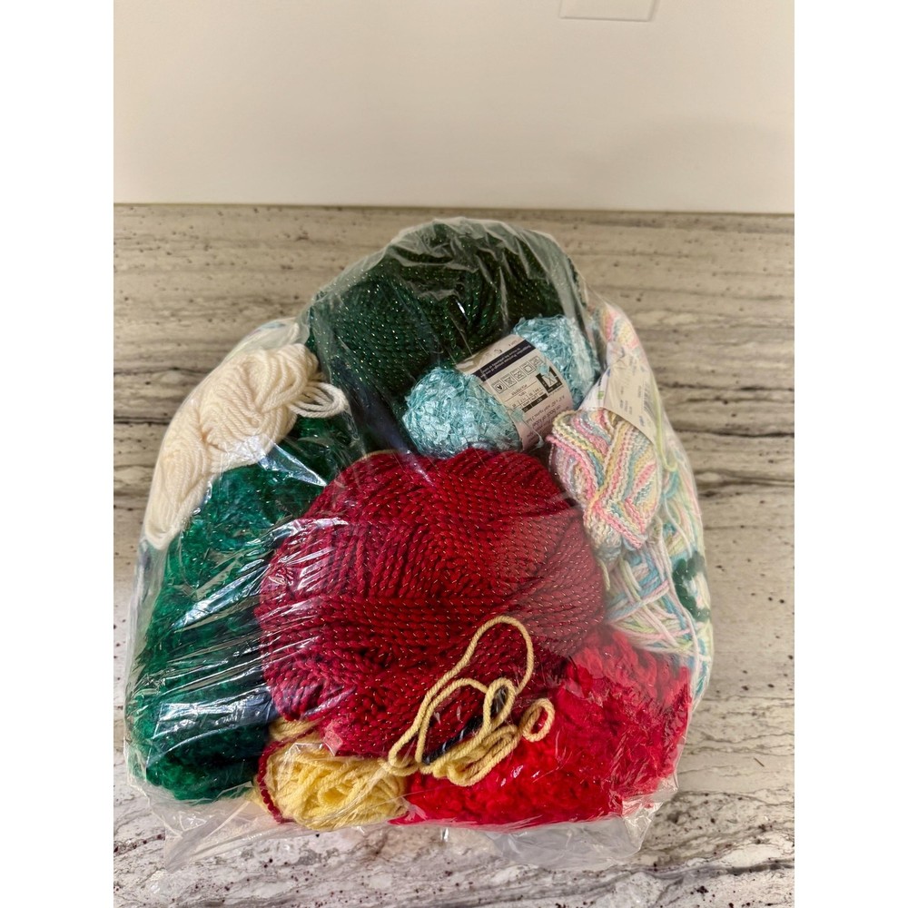 Mixed Yarn Lot – Assorted Acrylic and Craft Yarn Bundle