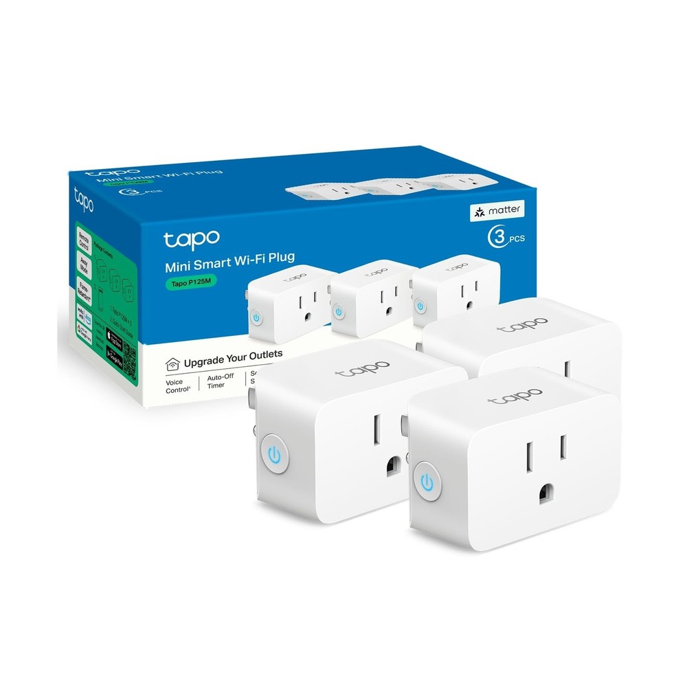 TP-Link Tapo Matter Supported Smart Plug Mini, Compact Design, 15A/... Fast Ship