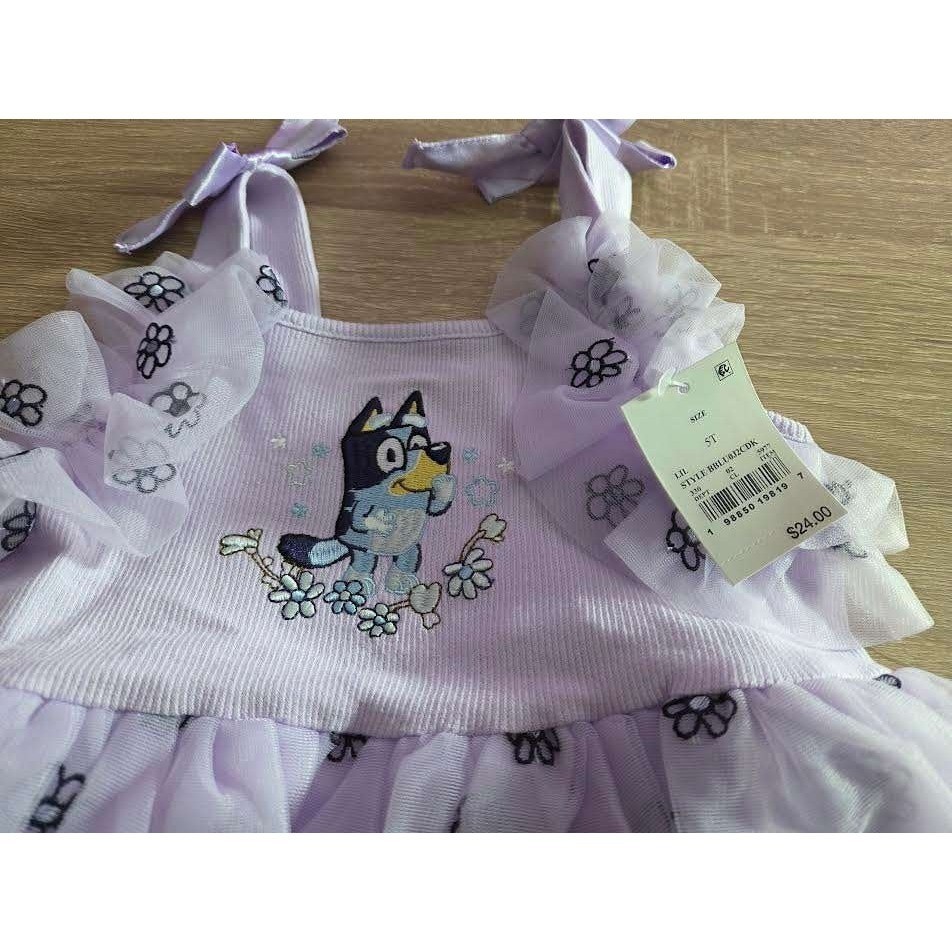 Bluey Lil Style BBLU0J2CDK Lavender Tulle Daisy Dress Girls 5T NWT
