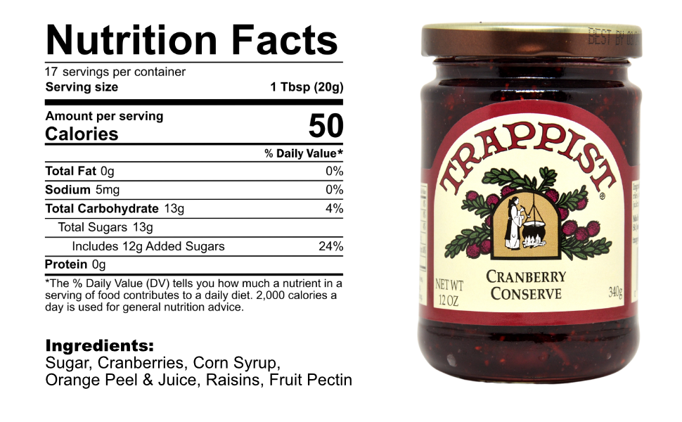 Trappist Cranberry Conserve 12 oz (2) With Bonus Spreader