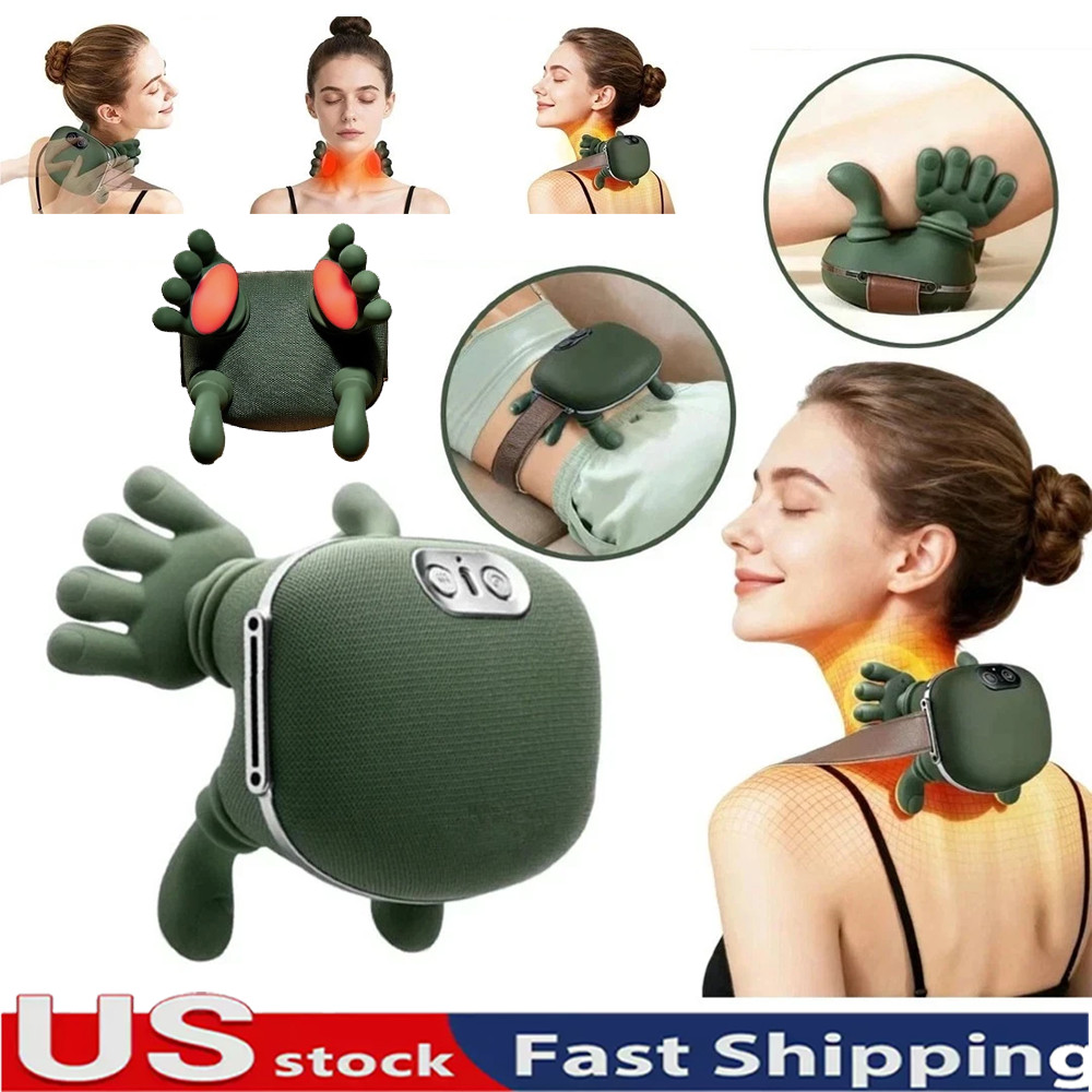 Bionic Heated Massager, Portable Shiatsu Neck and Back Massager, for Pain Relief