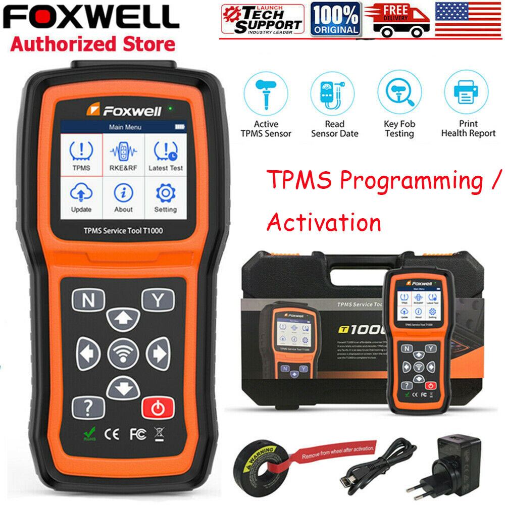 Foxwell T1000 Car TPMS Reset Tire Pressure Sensor Activate Programming Scan Tool