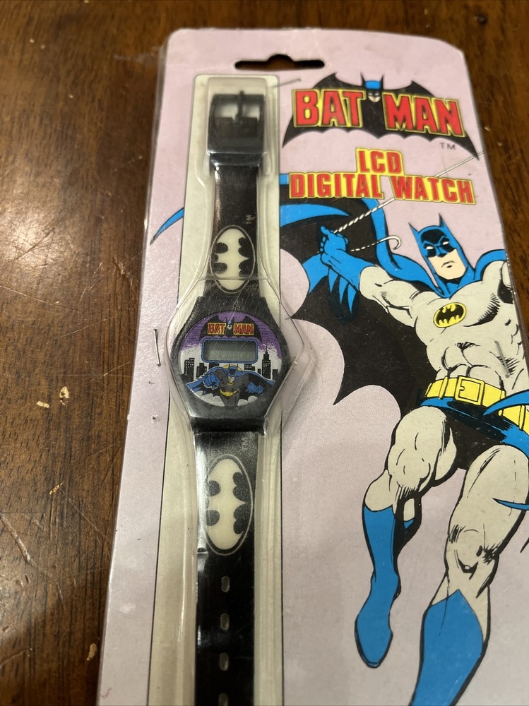 Batman LCD Digital Watch Quintel 1989 NEW