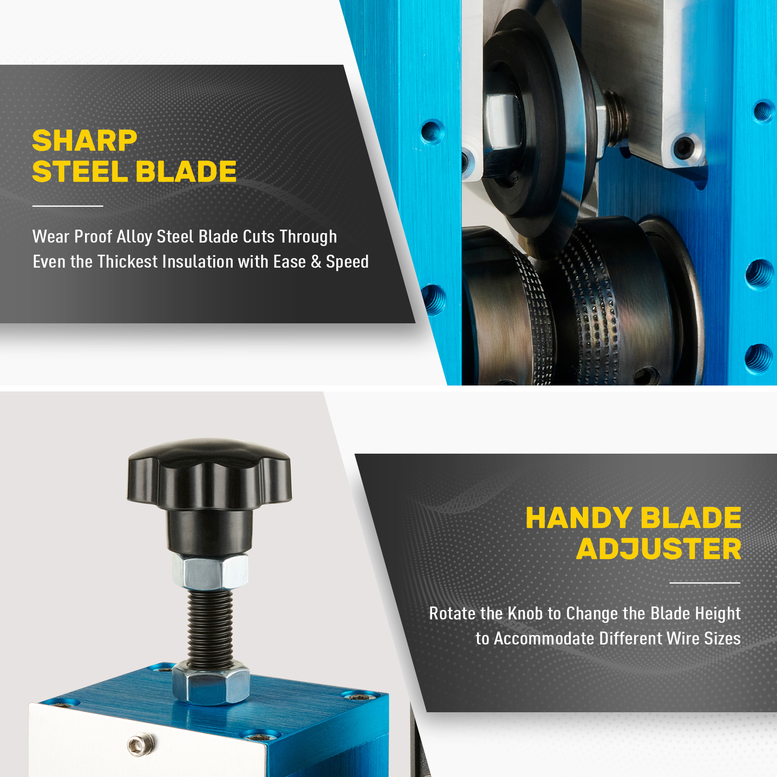 CREWORKS Electric Powered Wire Stripping Machine Cable Stripper Metal Recycle