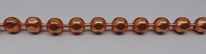 Statement Size COPPER BALL CHAIN Necklaces 9.5mm Round + Faceted Bead ~ XL