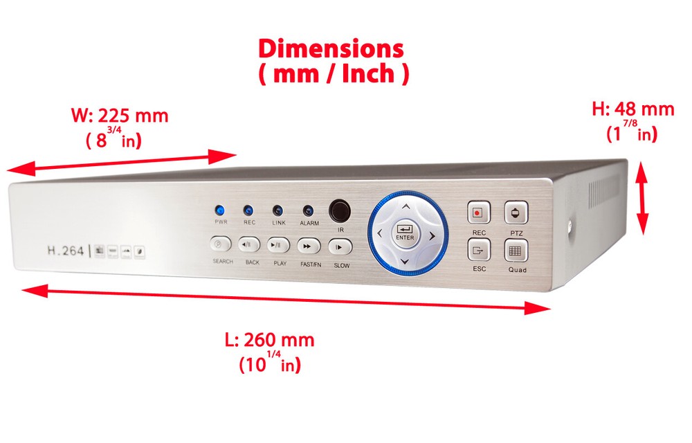 8 Channel 4 Security Dome Camera Surveillance System 4TB Memory for Recording