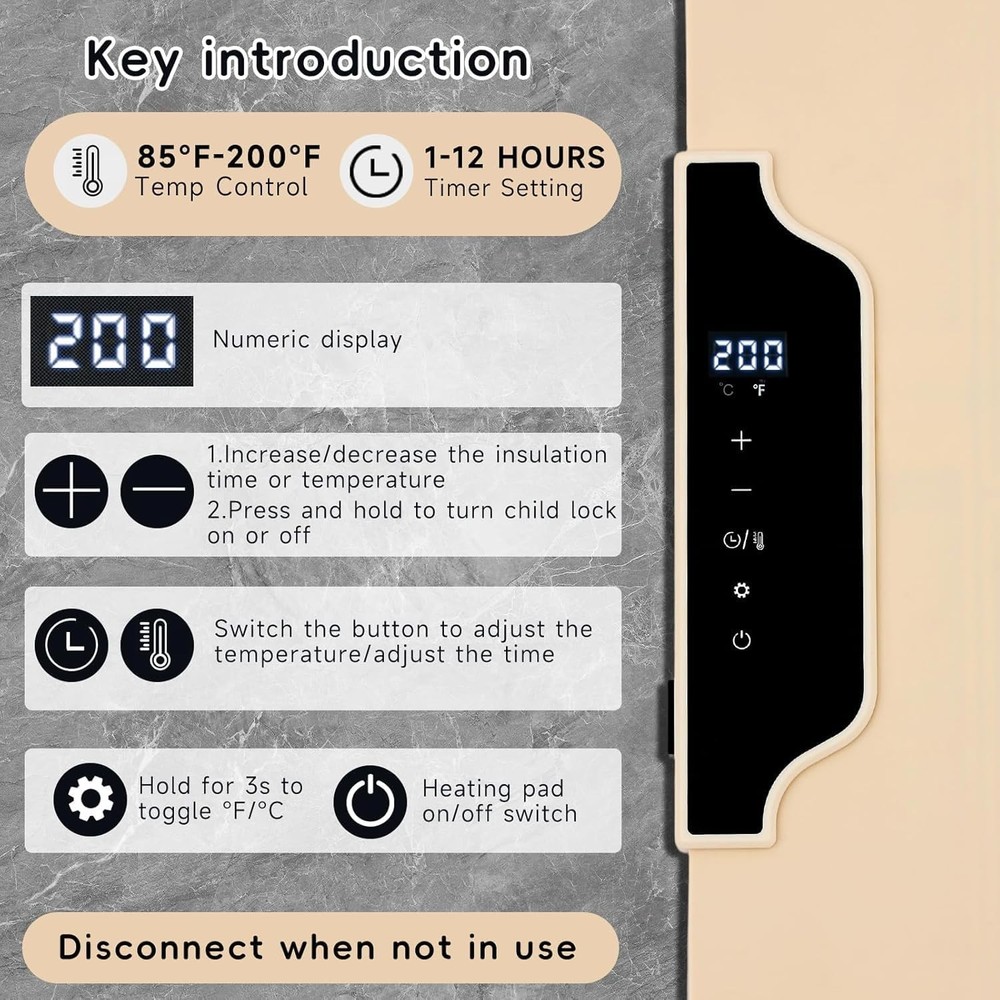 Bread Proofing Box W/ 85-200°F Temp Control & 12H Timer Full-Surface Fast