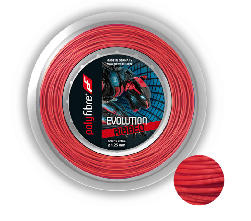 Polyfibre Evolution Ribbed 1.25mm Tennis String Racket Racquet Poly String 200m