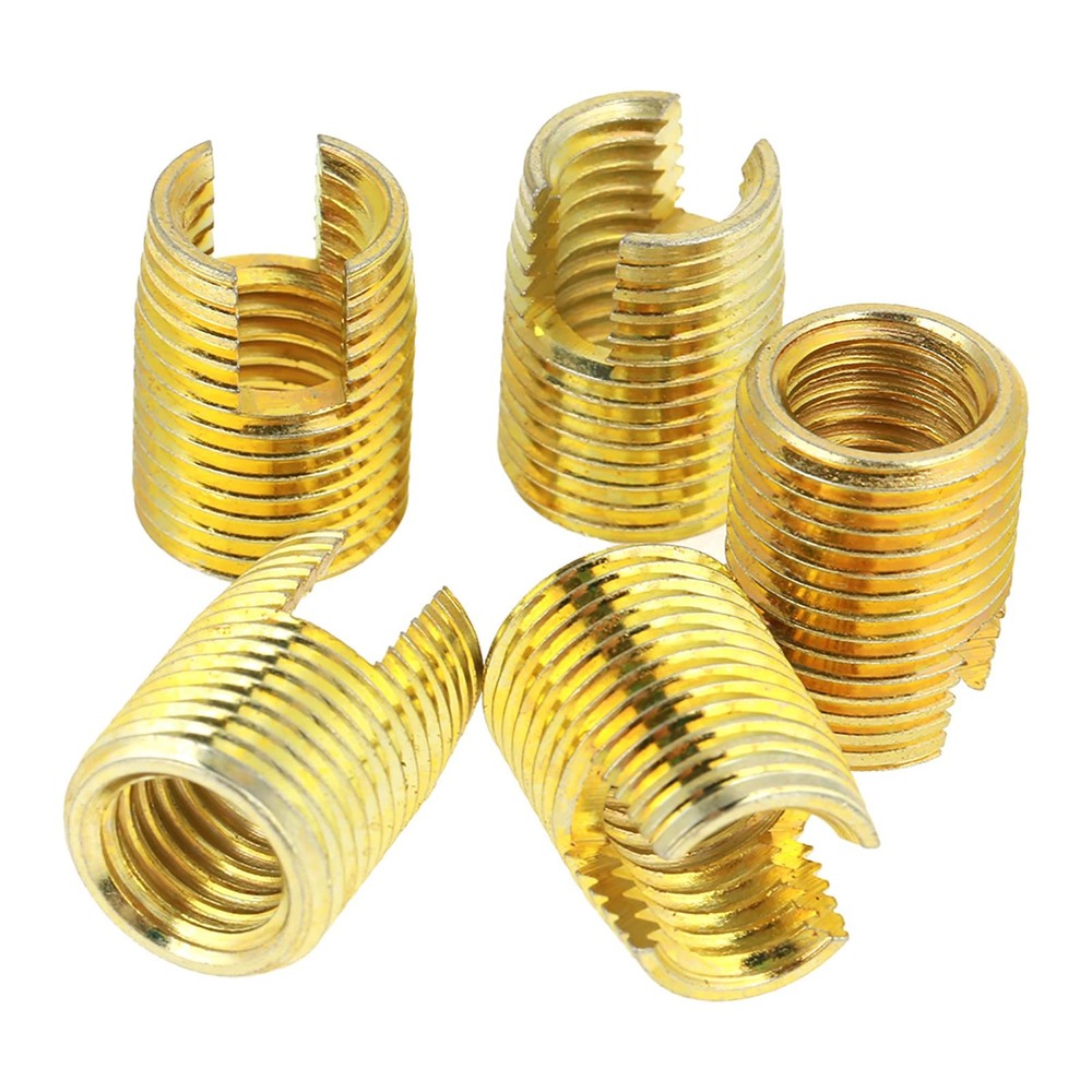 50PCS Self Threaded Inserts, Thread Repair Kit, Slotted Tapping, Metal