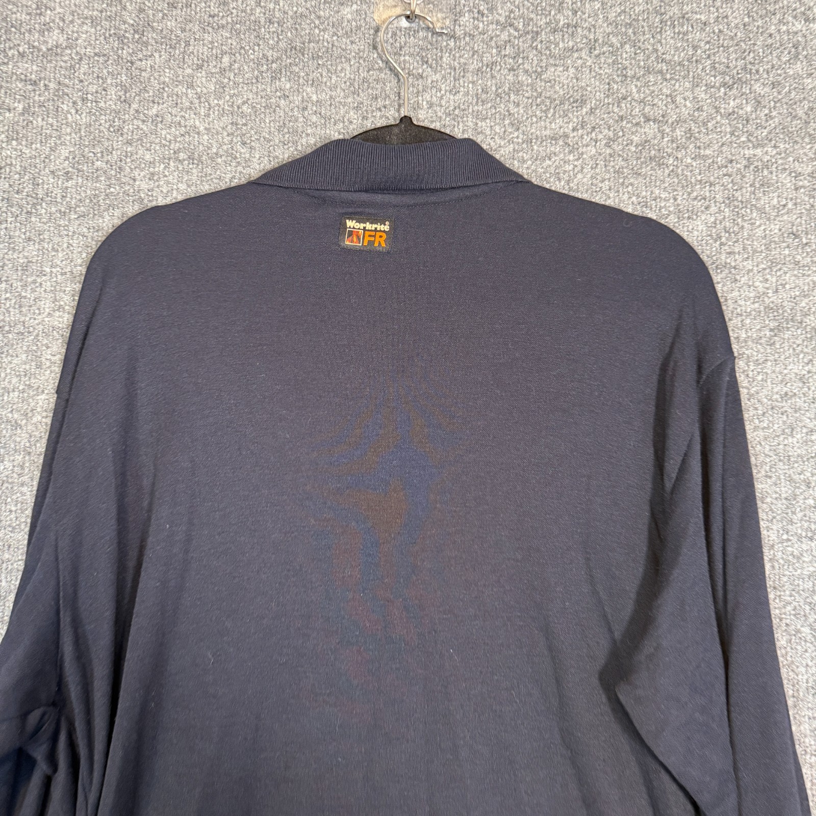 Workrite 2112 FR Shirt Men's XL Blue Long Sleeve Work Polo