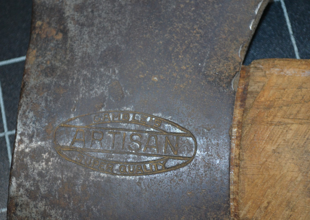 GAMBLE'S ARTISAN SUPER QUALITY DOUBLE BIT AXE - EMBOSSED LOGO