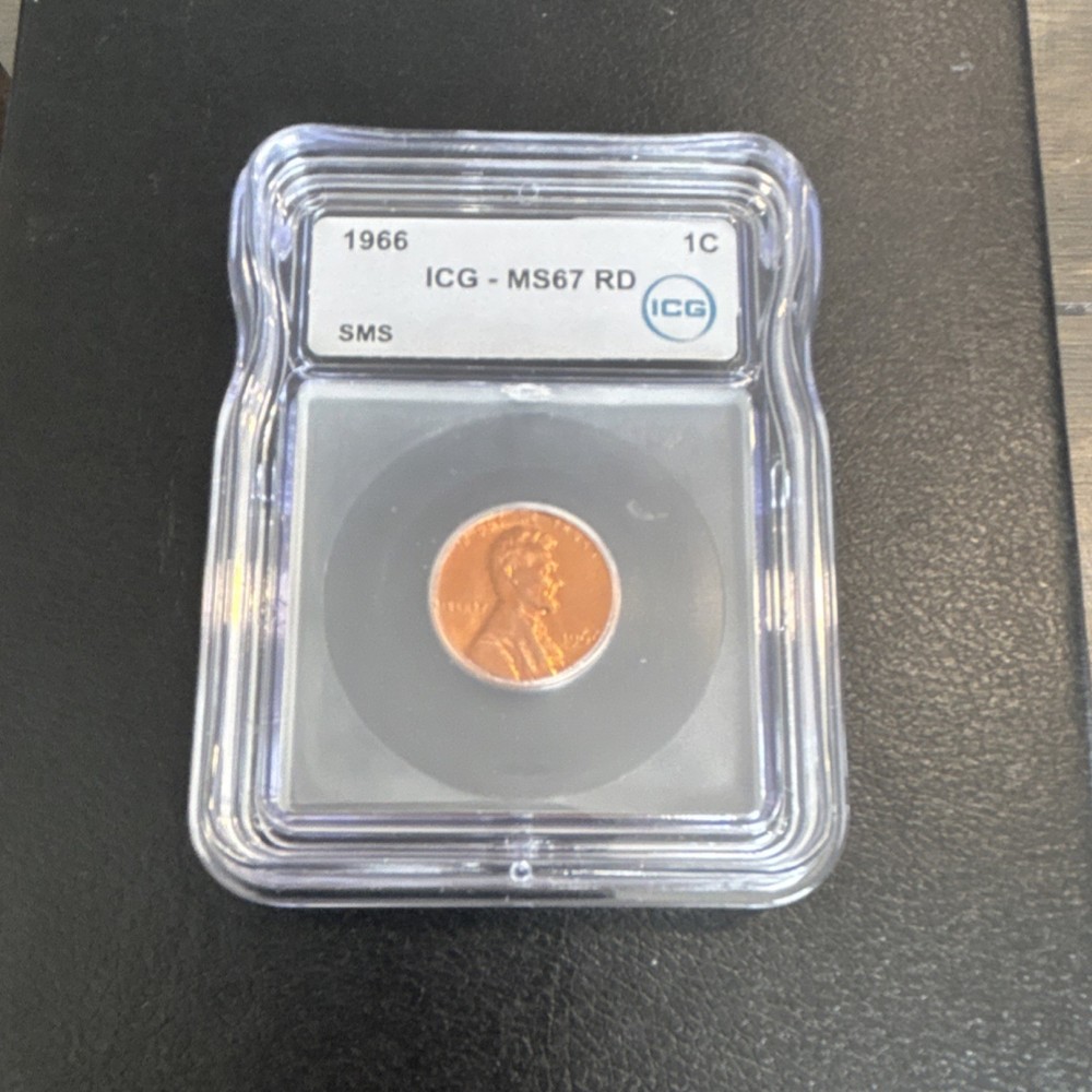 1966 Lincoln Memorial Small Cent ICG MS67 RD SMS GraySheet $725 Value