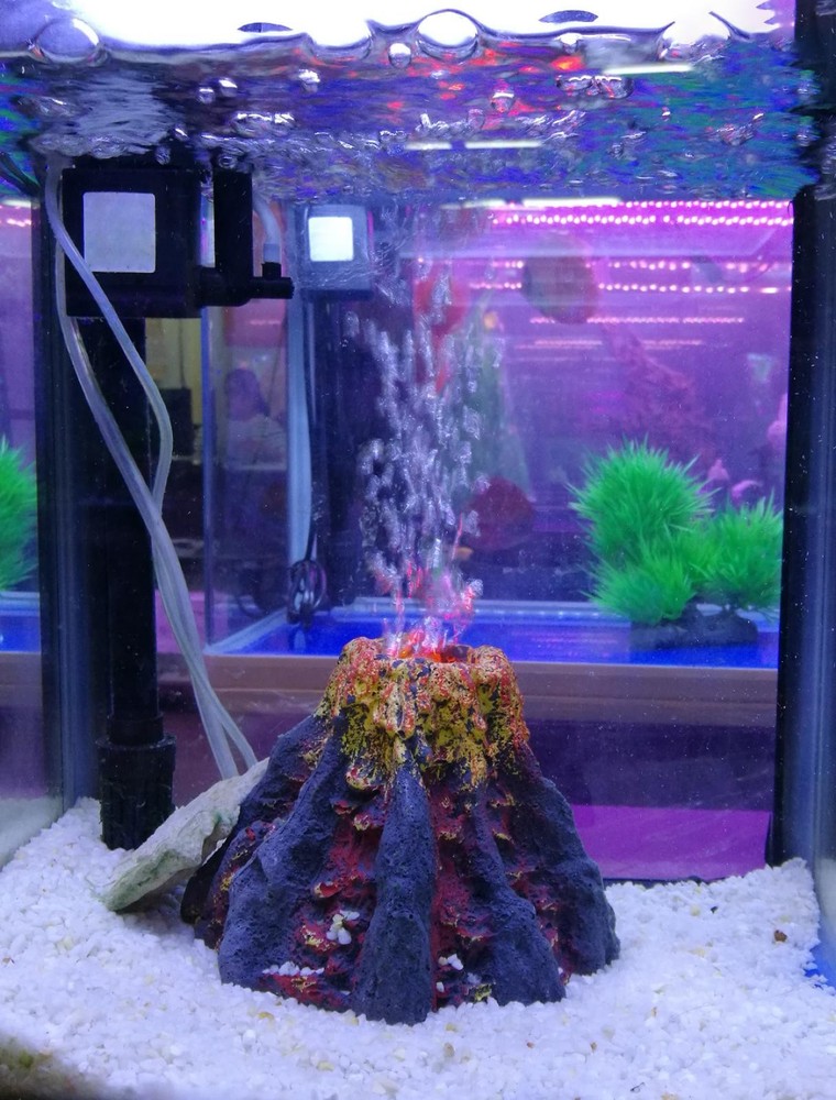 Bubble Maker 2.36" Artificial Volcano Decoration Aquarium