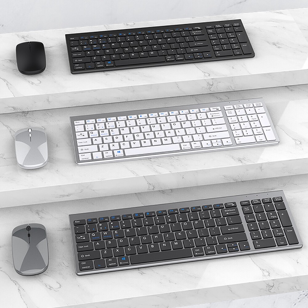 Wireless Keyboard And Mouse bluetooth Dual-mode Slim Rechargeable Typing Silent