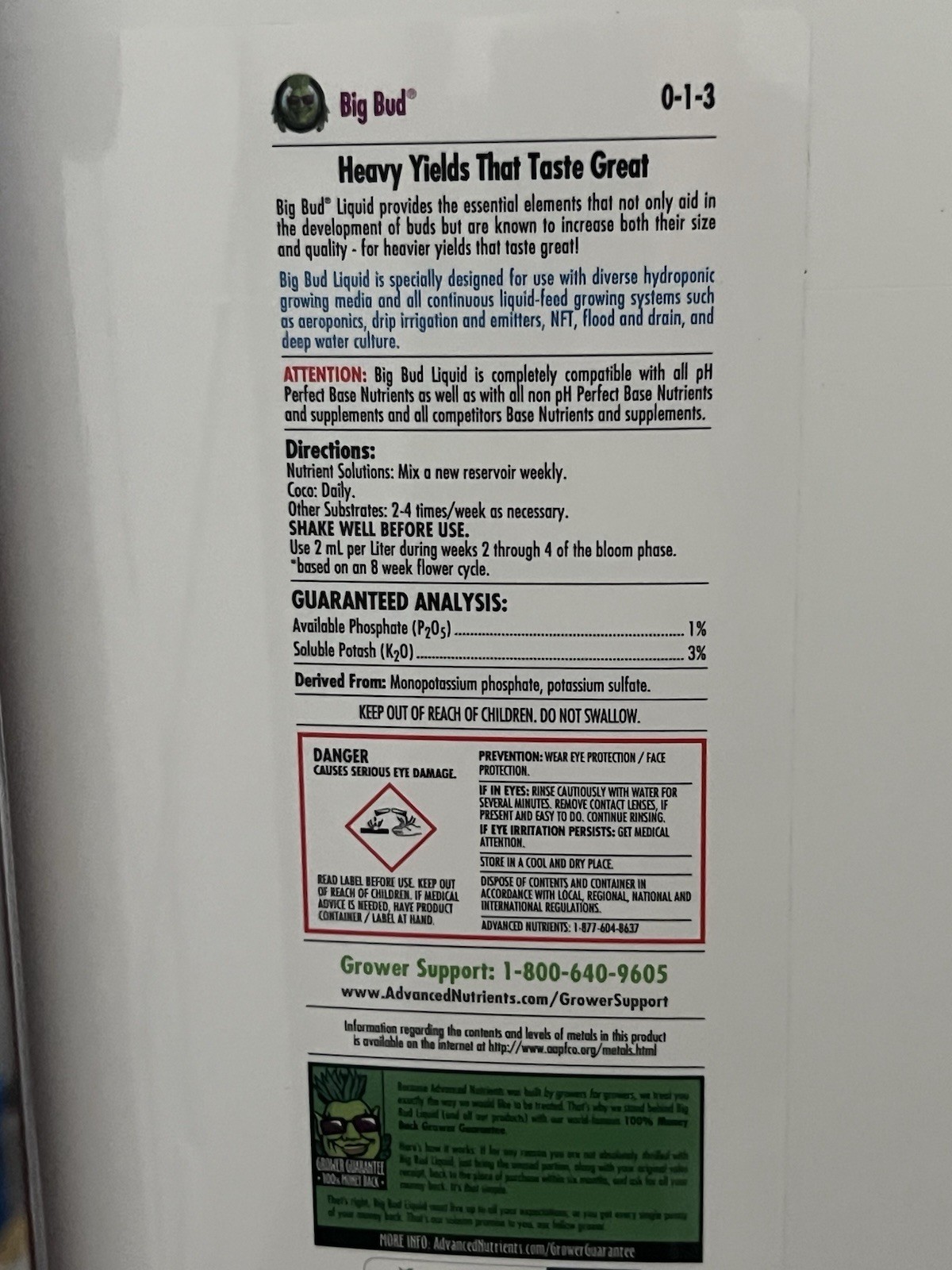 Advanced Nutrients Big Bud 23L/6G