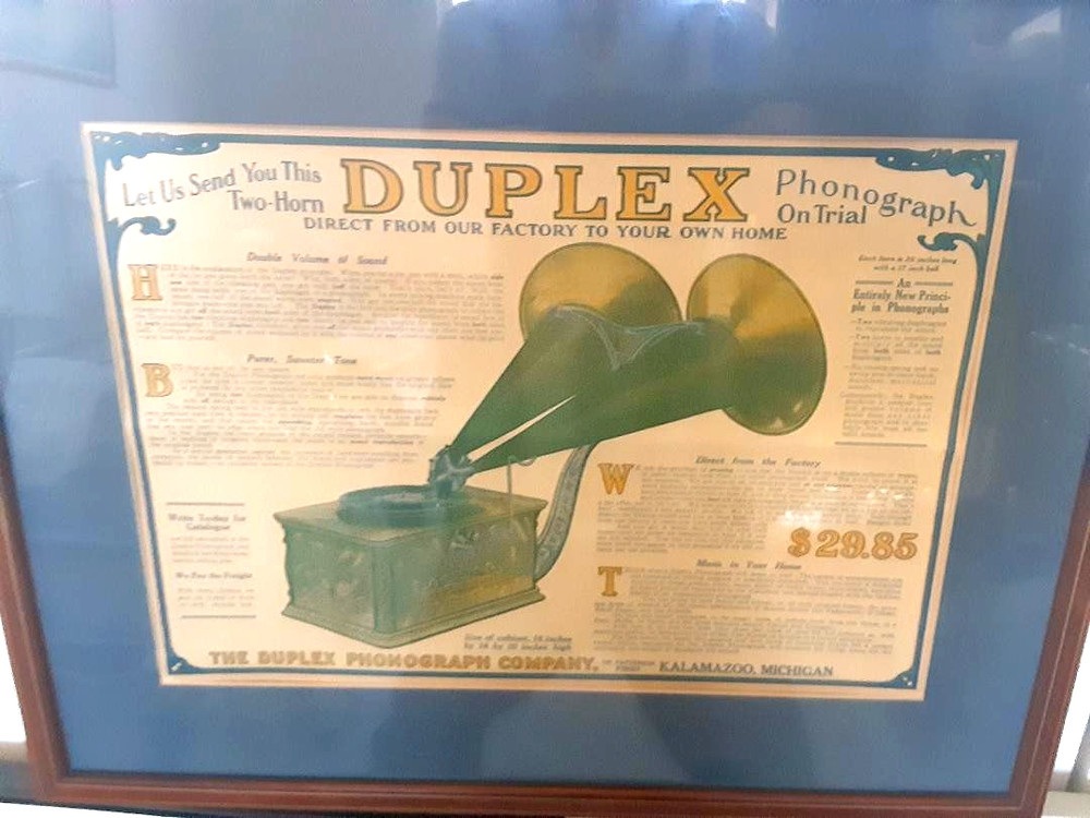 VINTAGE DUPLEX PHONOGRAPH CO TALKING MACHINE ORIGINAL AD PRINT
