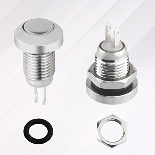 5 PCS 8mm Momentary Push Button Switch 1A 24V 1NO