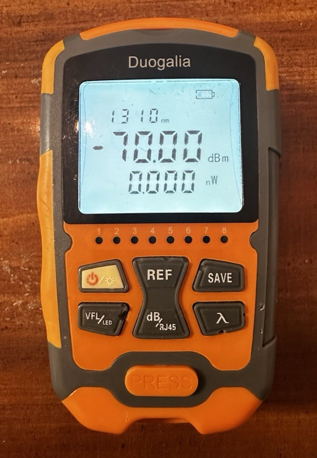 Portable Mini Duogalia Power Cable Optical Multi-Meter A-M70