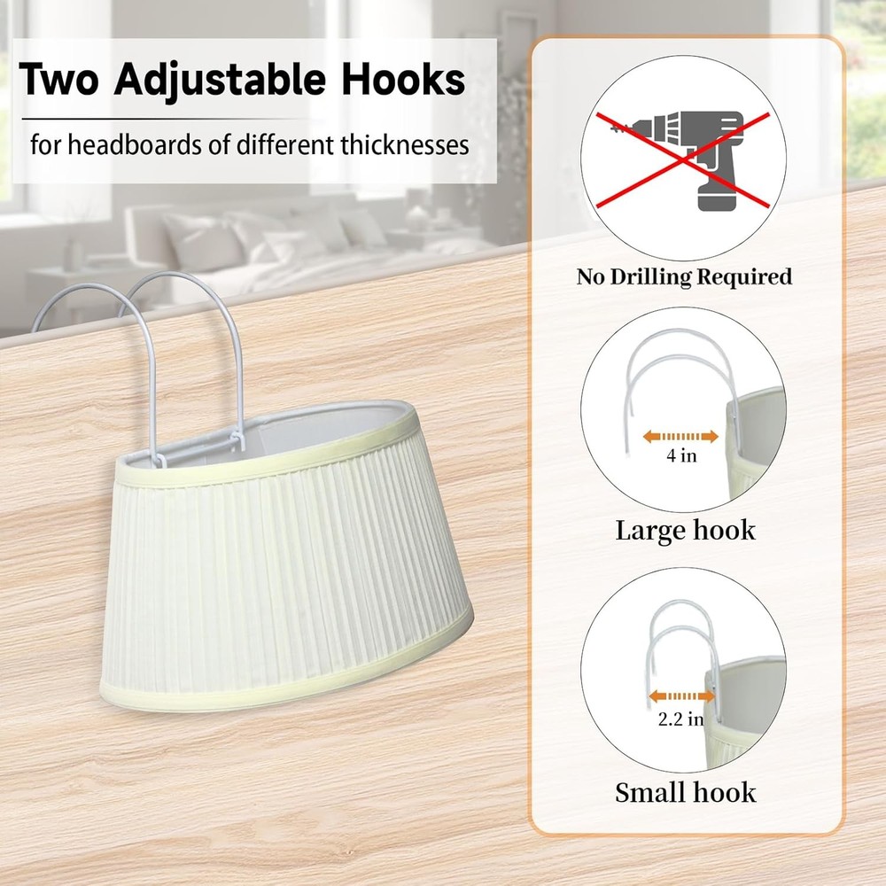 Bed Reading Light Headboard Light Reading Lights Books in Bed W/ Adjustable Hook