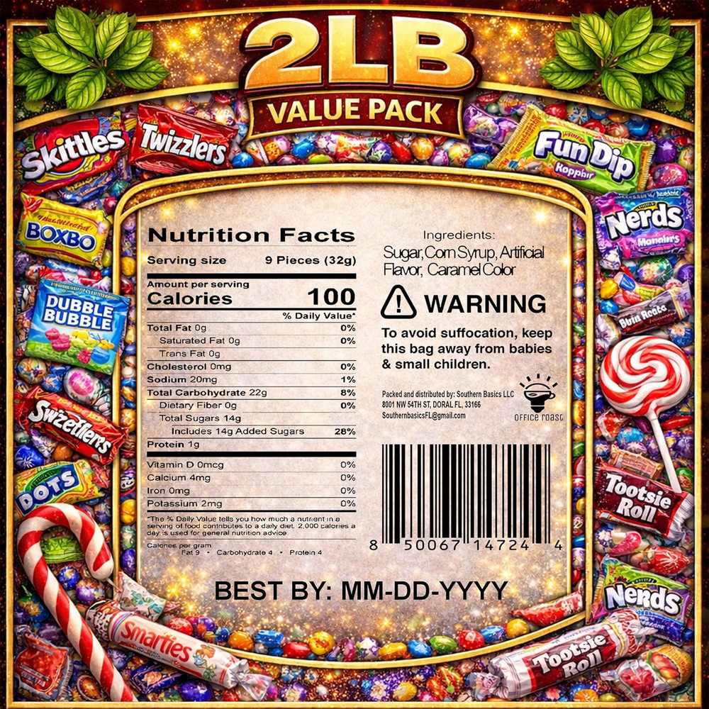 Ultimate Assorted Candy Mix 2 LB Bulk – Individually Wrapped Candy Variety Pack