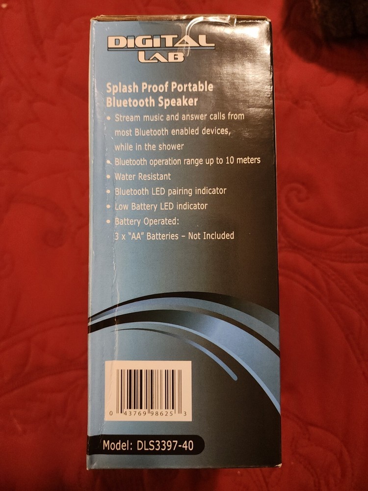 Digital Lab Bluetooth DLS3397-40 Portable Splash-proof Bluetooth Speaker...