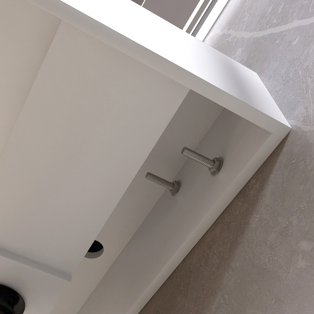 54'' Wall Mounted Bathroom Sink Solid Surface Bathroom Vessel Sink