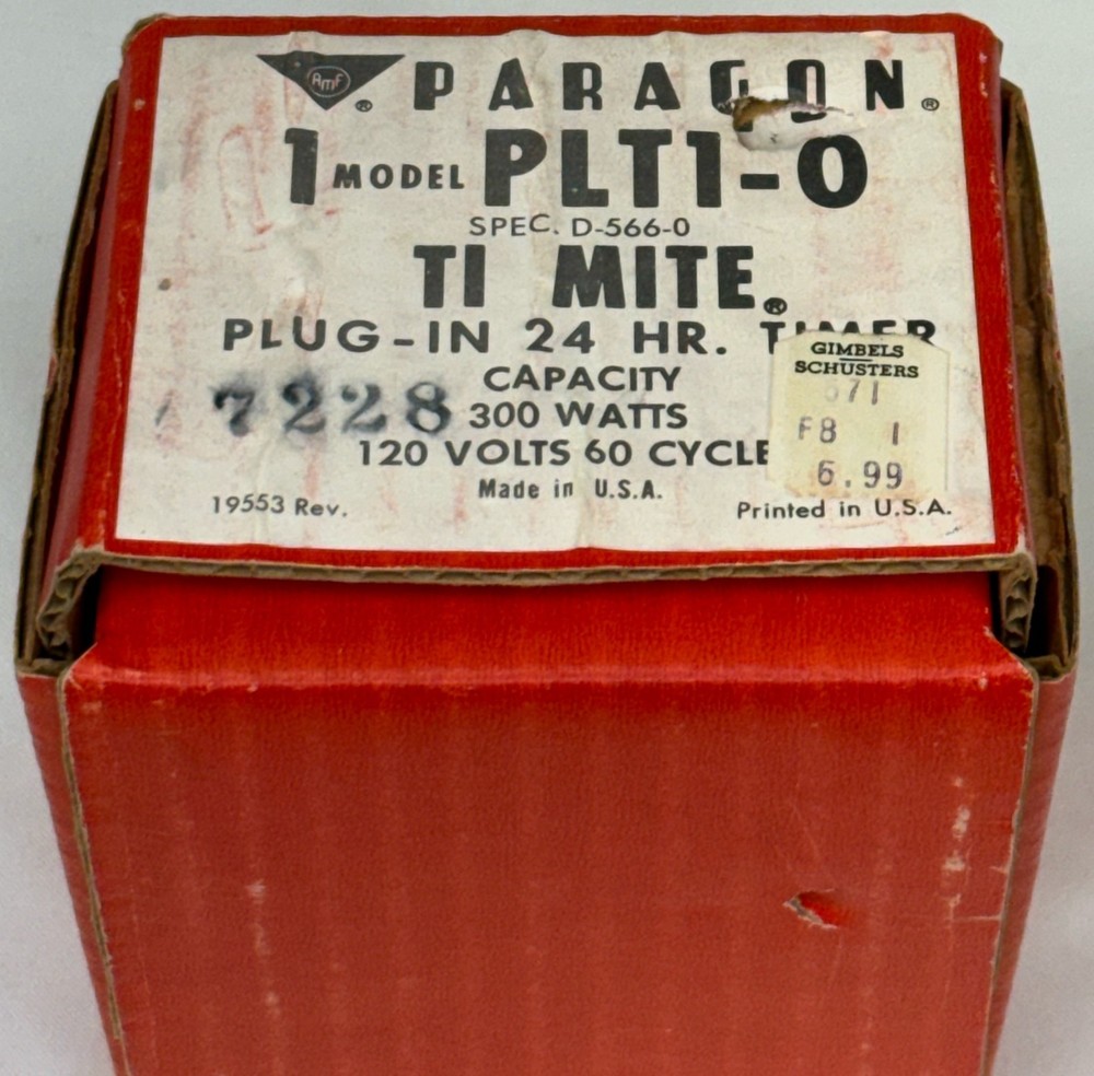 Vintage Paragon Timer PLT1-0 TI Mite